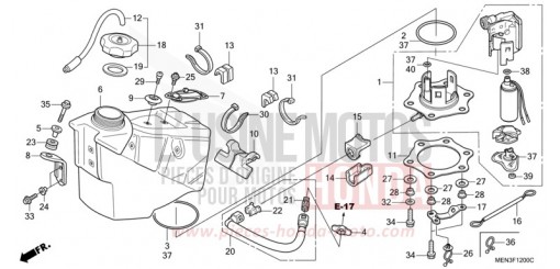 KRAFTSTOFFTANK (CRF450R9/A) CRF450RA de 2010